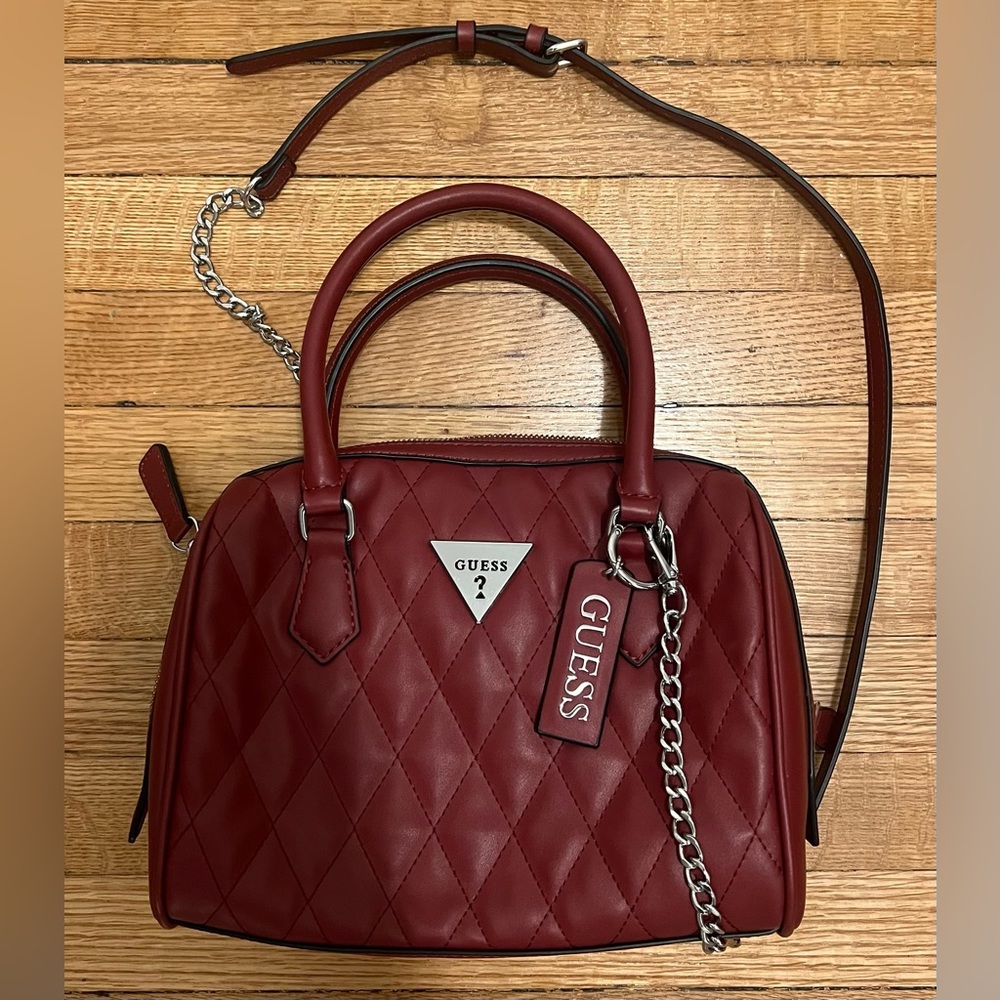 Burgundy Colored Guess Purse